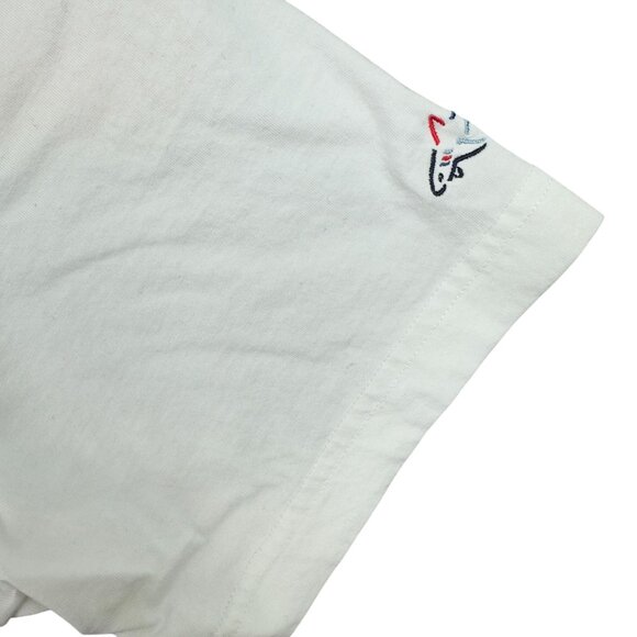 Greg Norman T-Shirt Mens M American Flag Graphic Cotton White Red Blue - Picture 3 of 8